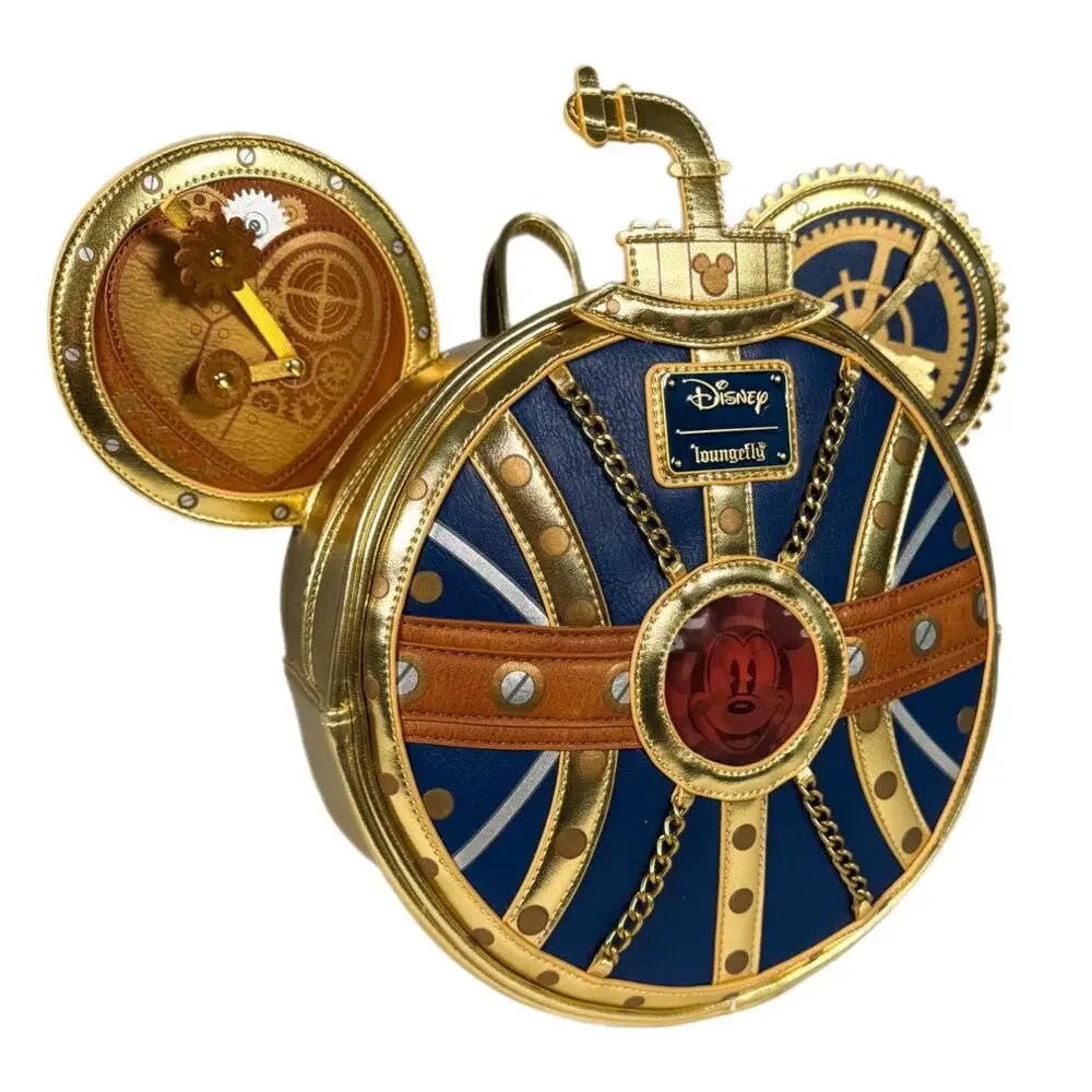 Steampunk Mickey Navy and Gold Mini Backpack Exclusive Loungefly